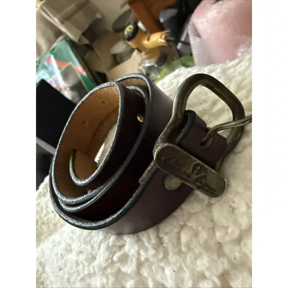 Vintage Etienne Aigner Burgundy Leather Belt –Size 28